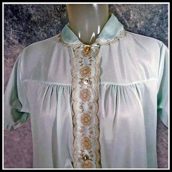 Vintage Sheer Satiny Nylon Pajamas from Philmaid, Mint Condition VFG Mid Century - Picture 5 of 15